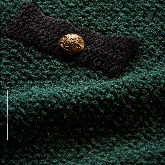 Veronica Beard Green and Black Short Sleeve Cardigan - Picture 7 of 11